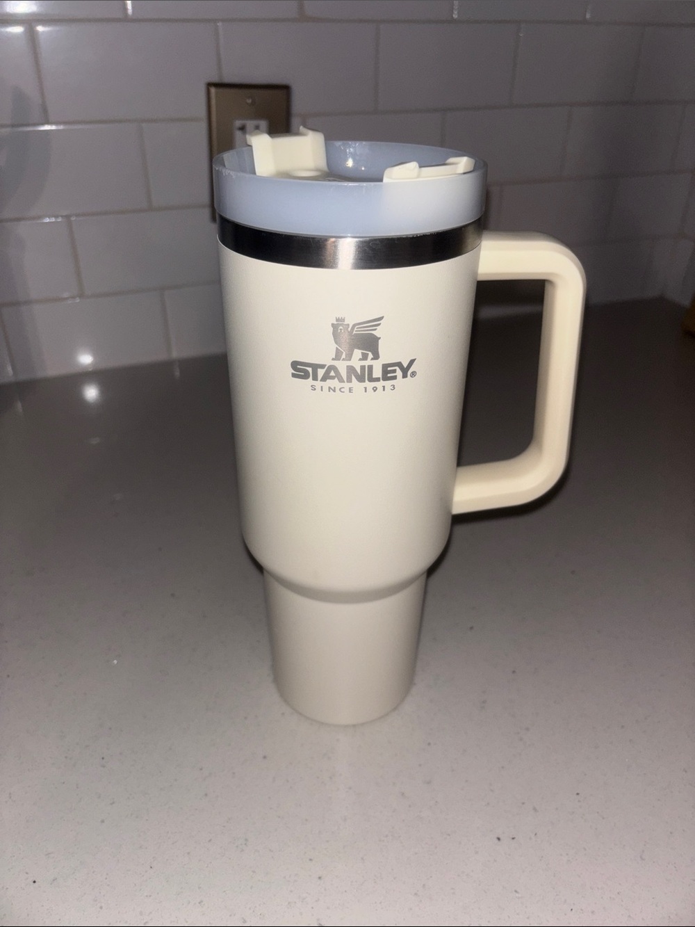 Stanley Ivory Travel Tumbler with Handle